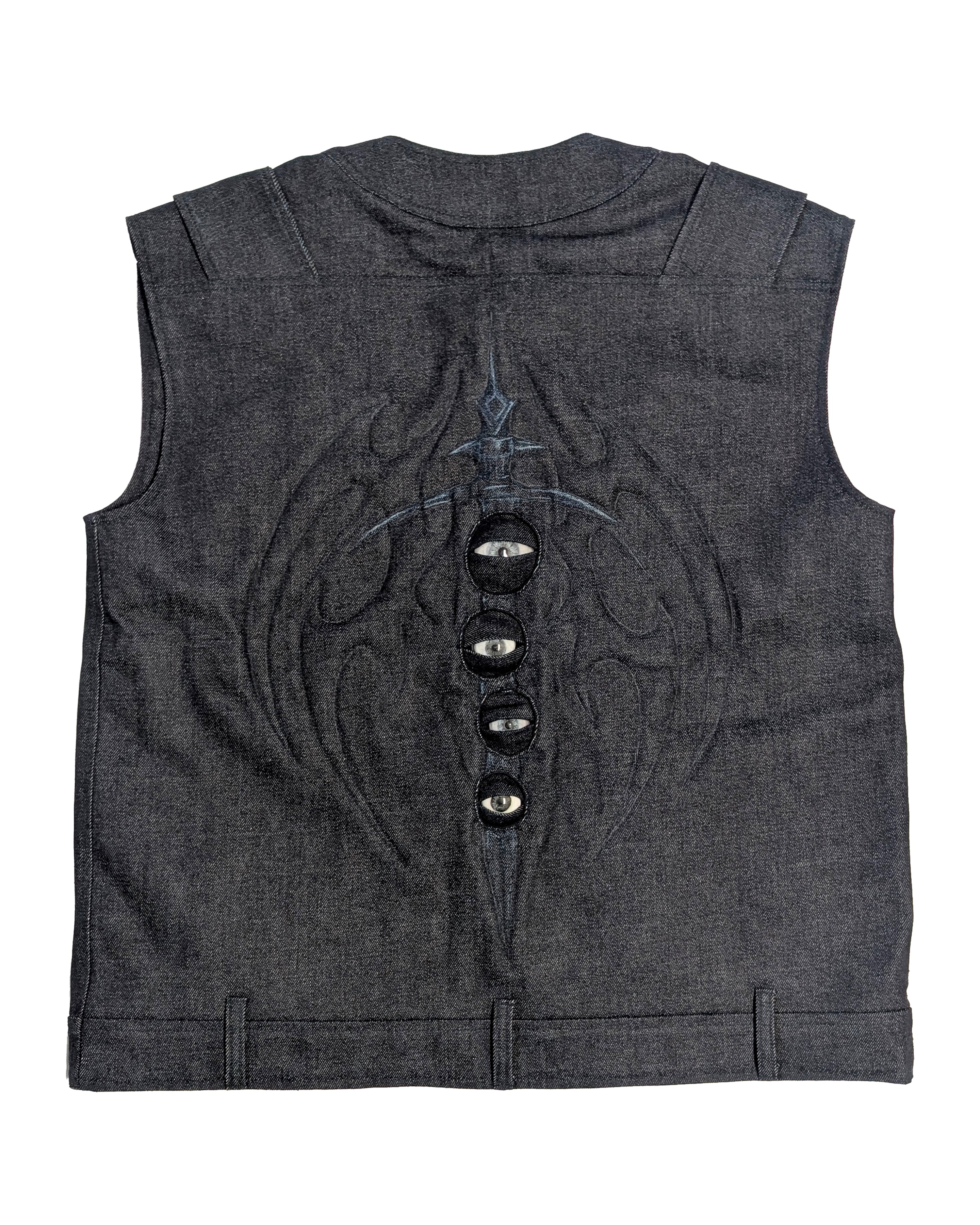 EYESWORD raw denim vest