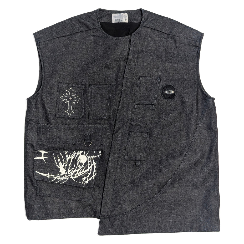1of1 RECKLESS raw denim vest