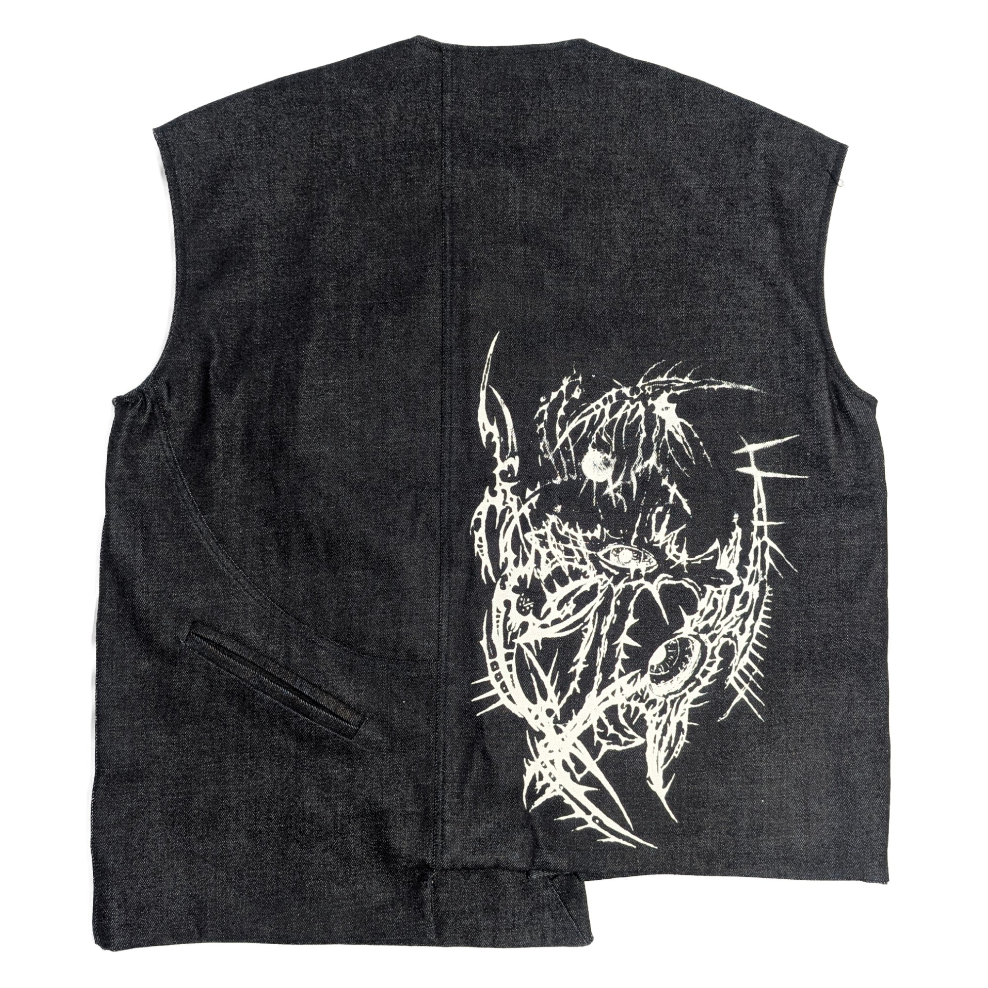 1of1 RECKLESS raw denim vest