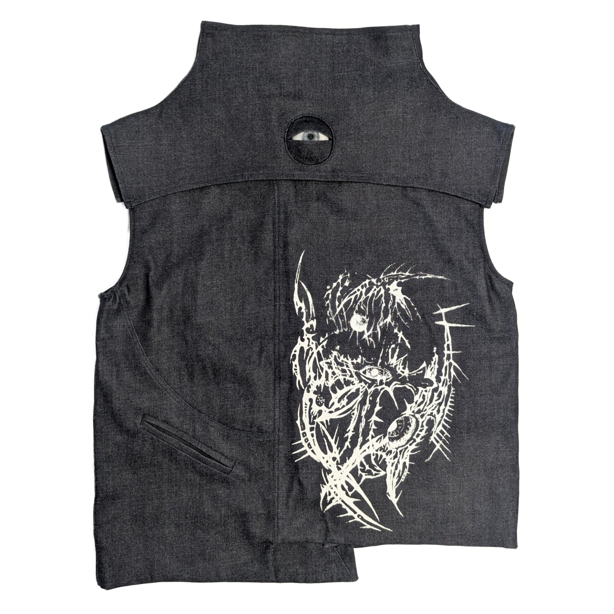 1of1 RECKLESS raw denim vest