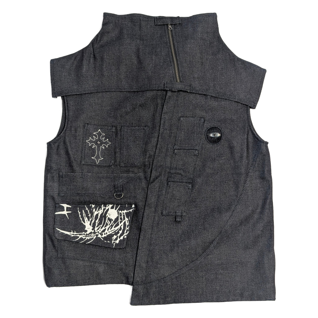 1of1 RECKLESS raw denim vest