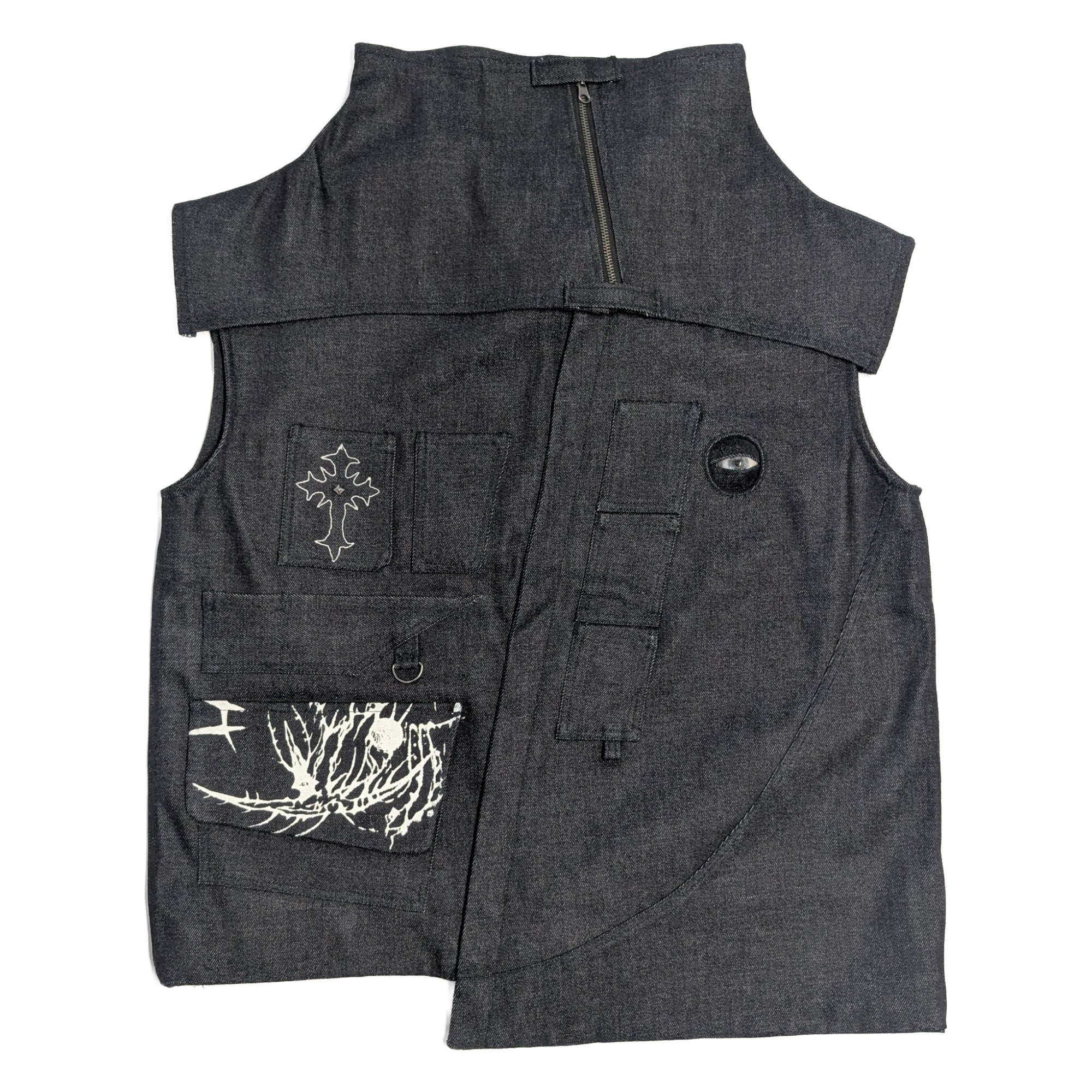 1of1 RECKLESS raw denim vest