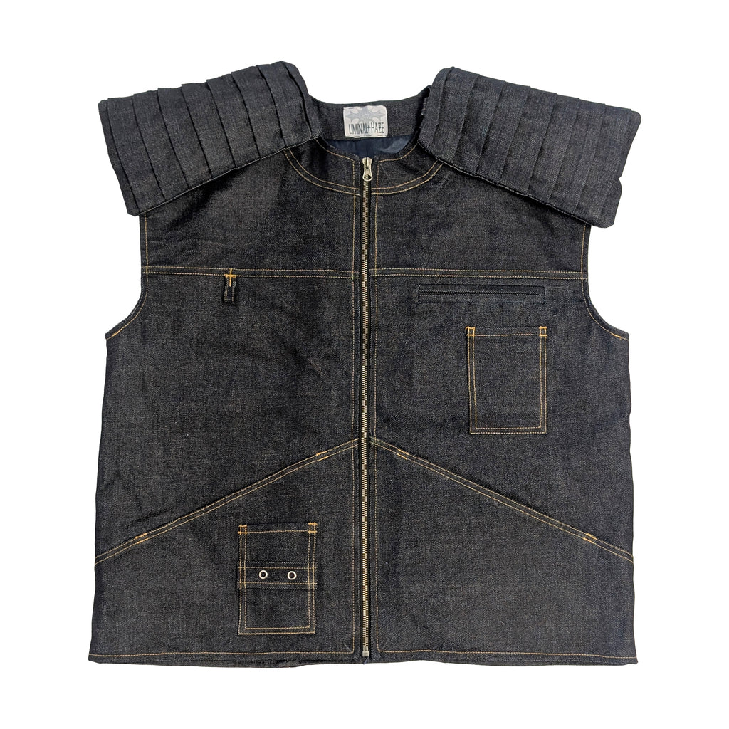 1of1 STRANDED raw denim vest