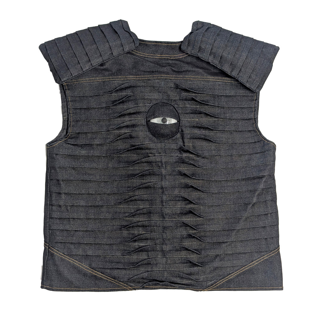 1of1 STRANDED raw denim vest