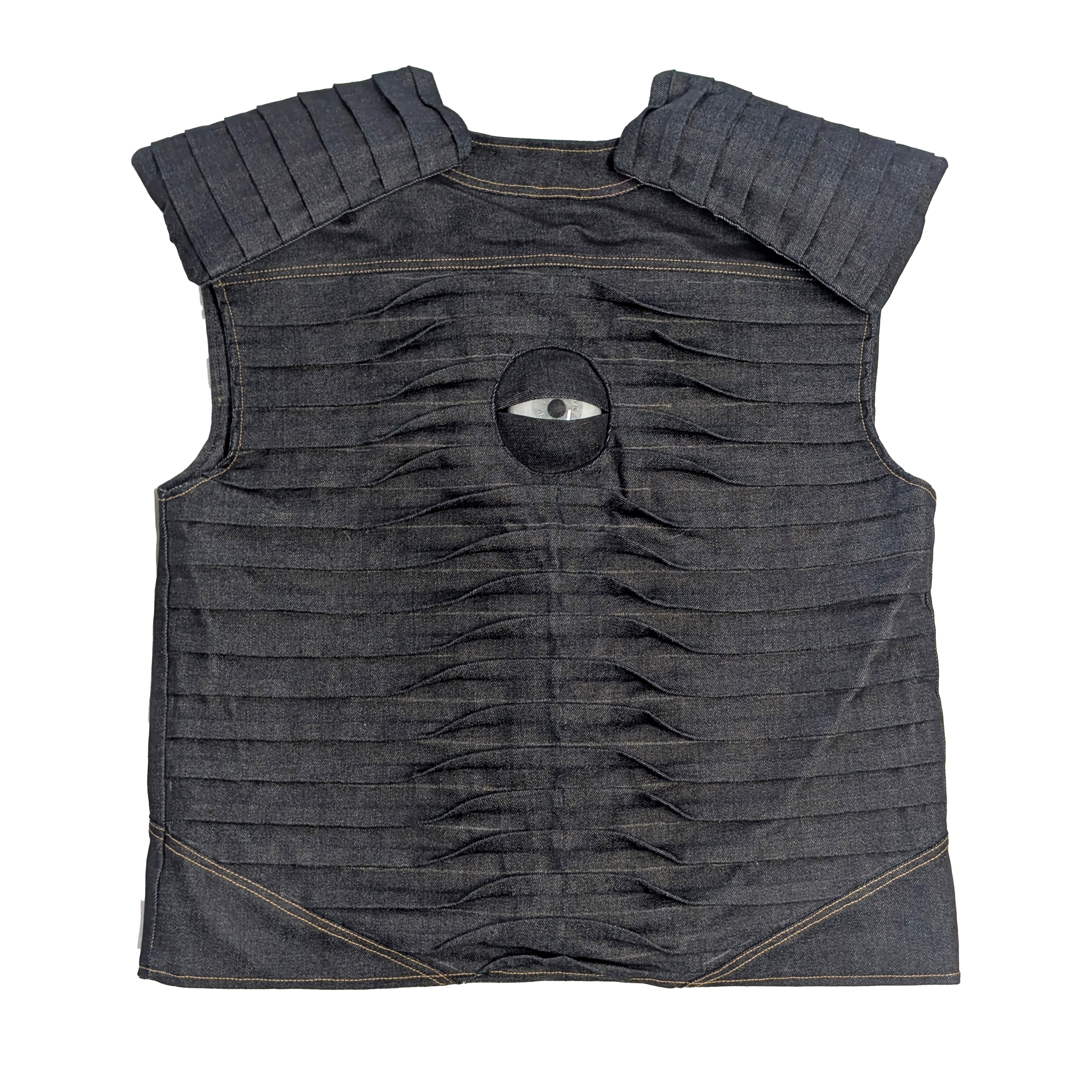 1of1 STRANDED raw denim vest